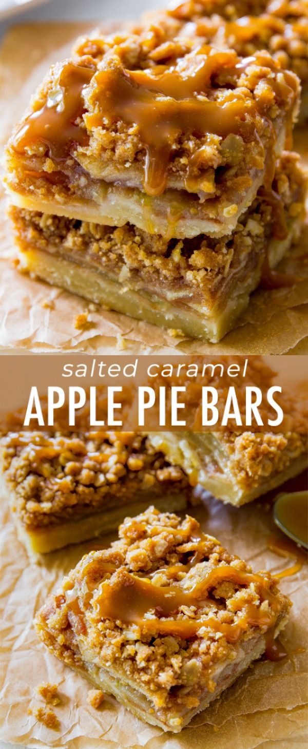 Salted Caramel Apple Pie Bars