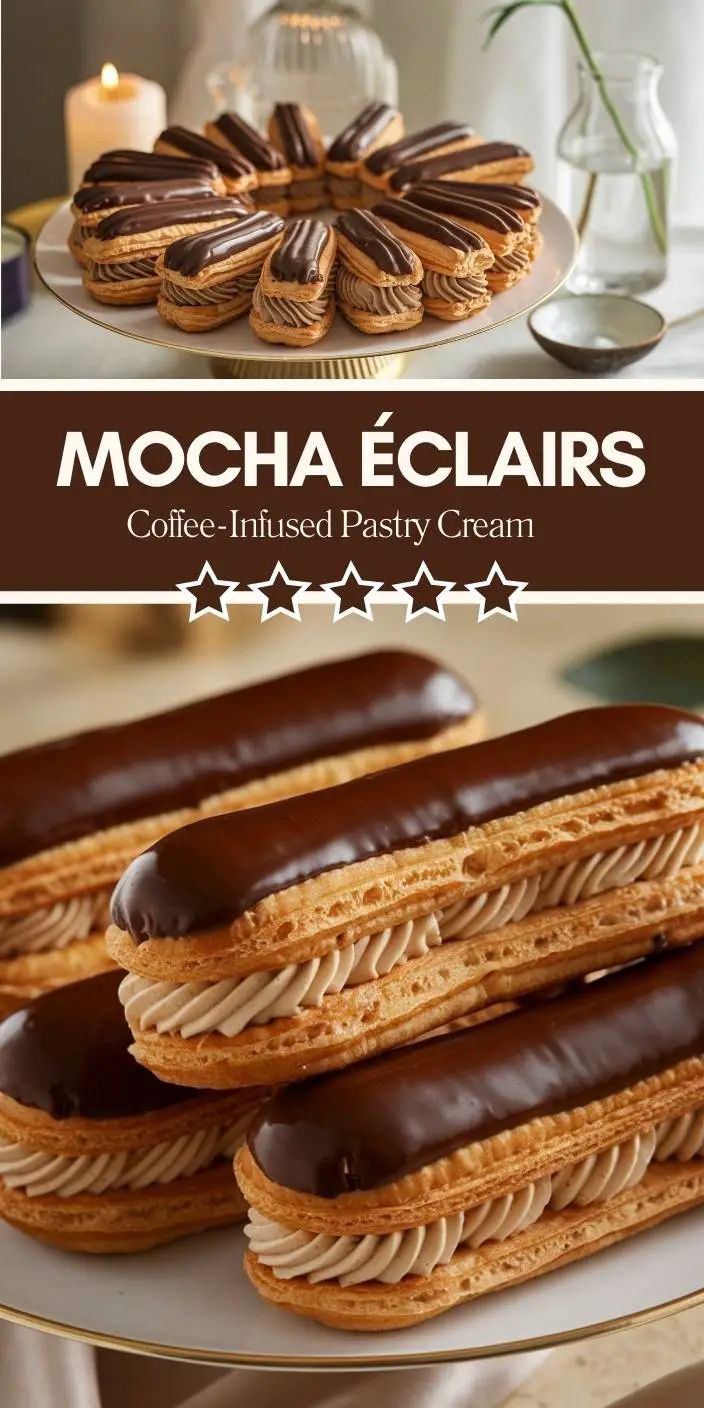 Mocha Éclairs: Coffee-Infused Pastry Cream Delight