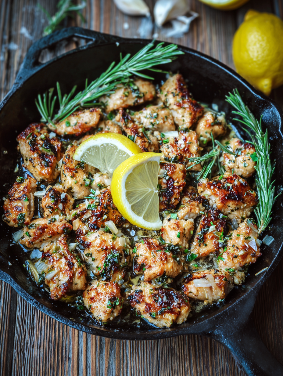 Lemon Garlic Chicken Bites