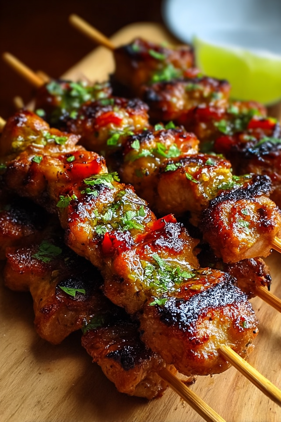Grilled Thai Coconut Chicken Skewers