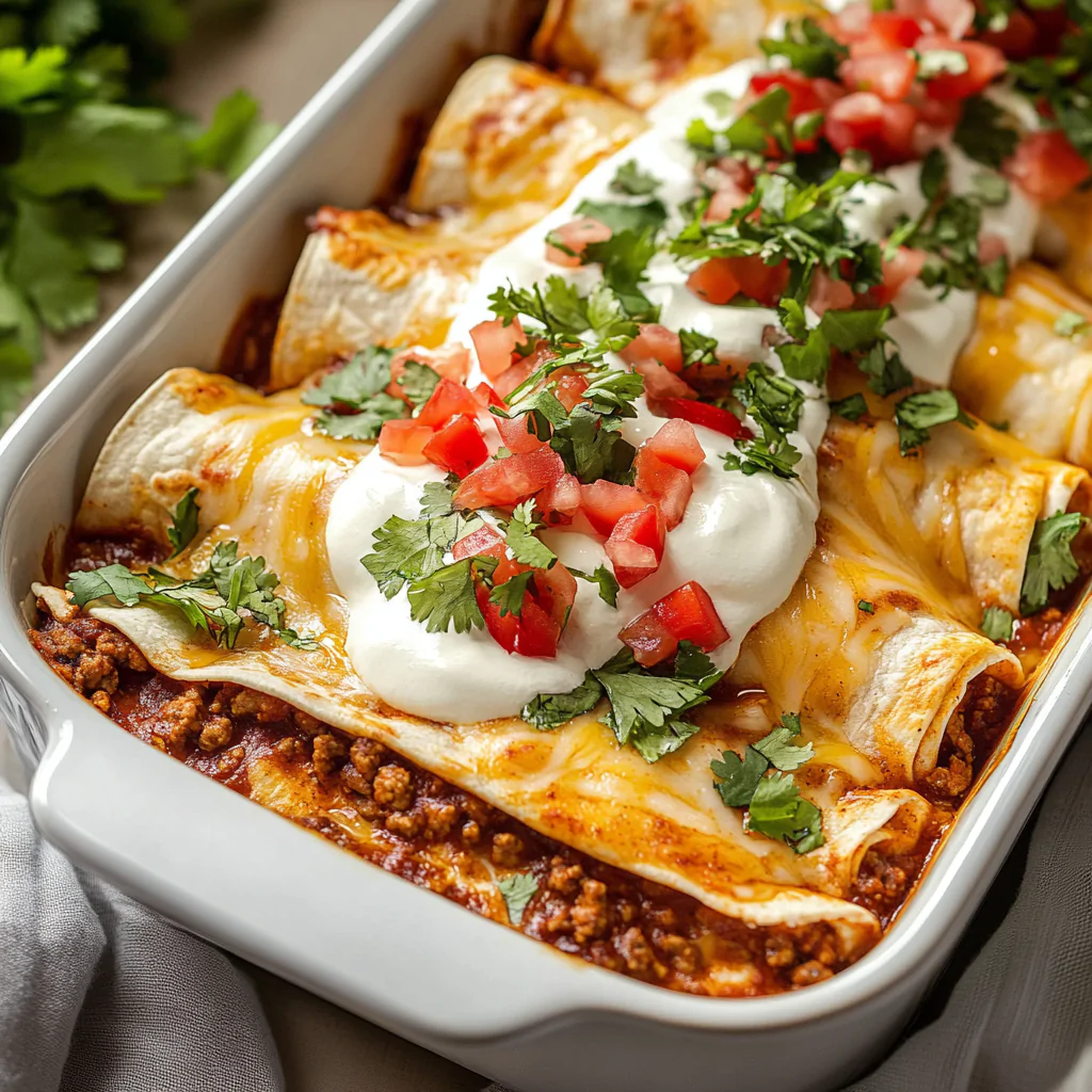 Easy Ground Beef Enchiladas
