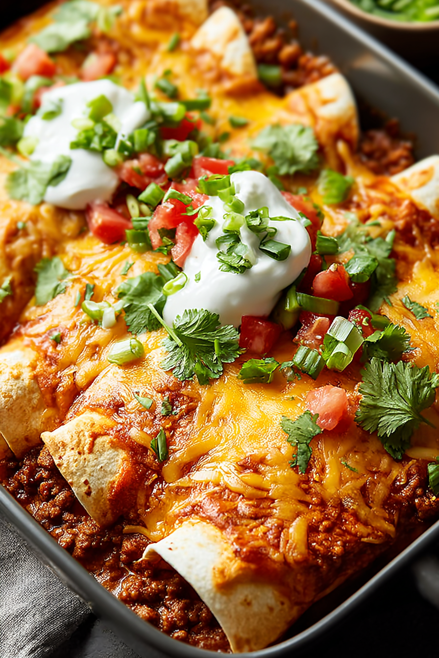 Easy Ground Beef Enchiladas
