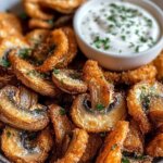 Fried Sliced Mushrooms with Ranch