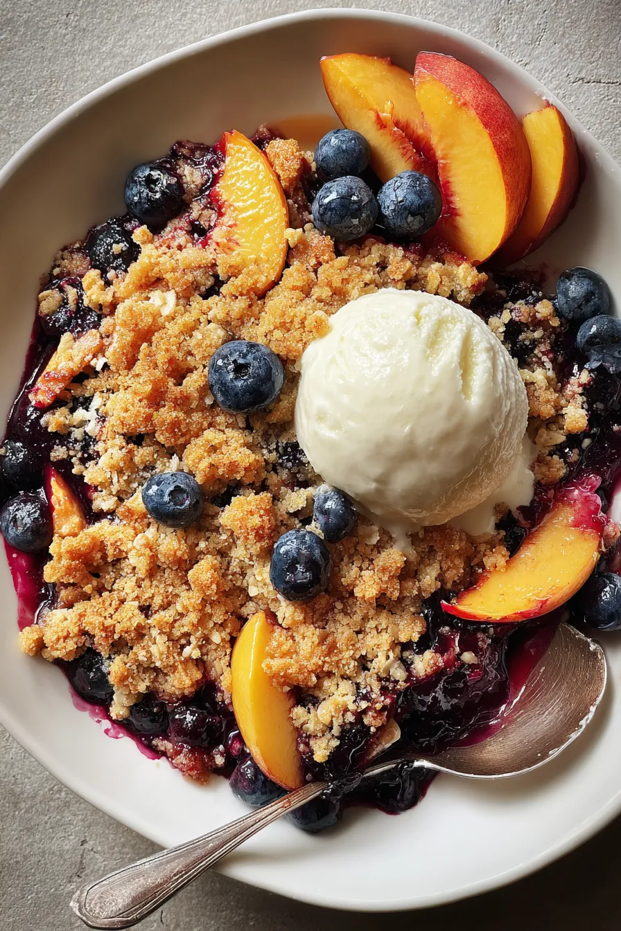 Blueberry Peach Crumble