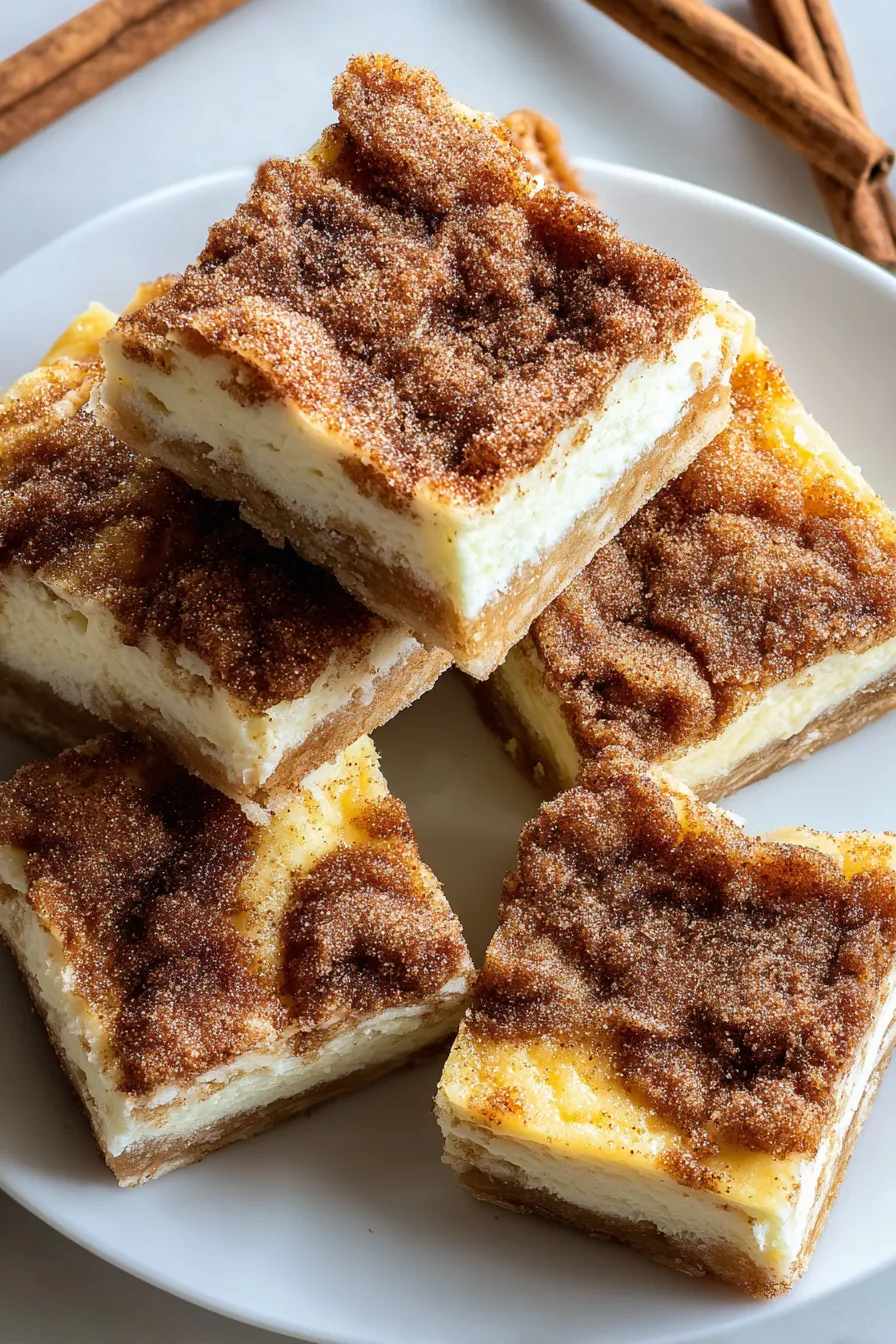 Cinnamon Churro Cheesecake Bars