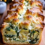 Spinach Artichoke Dip Pull-Apart Christmas Bread