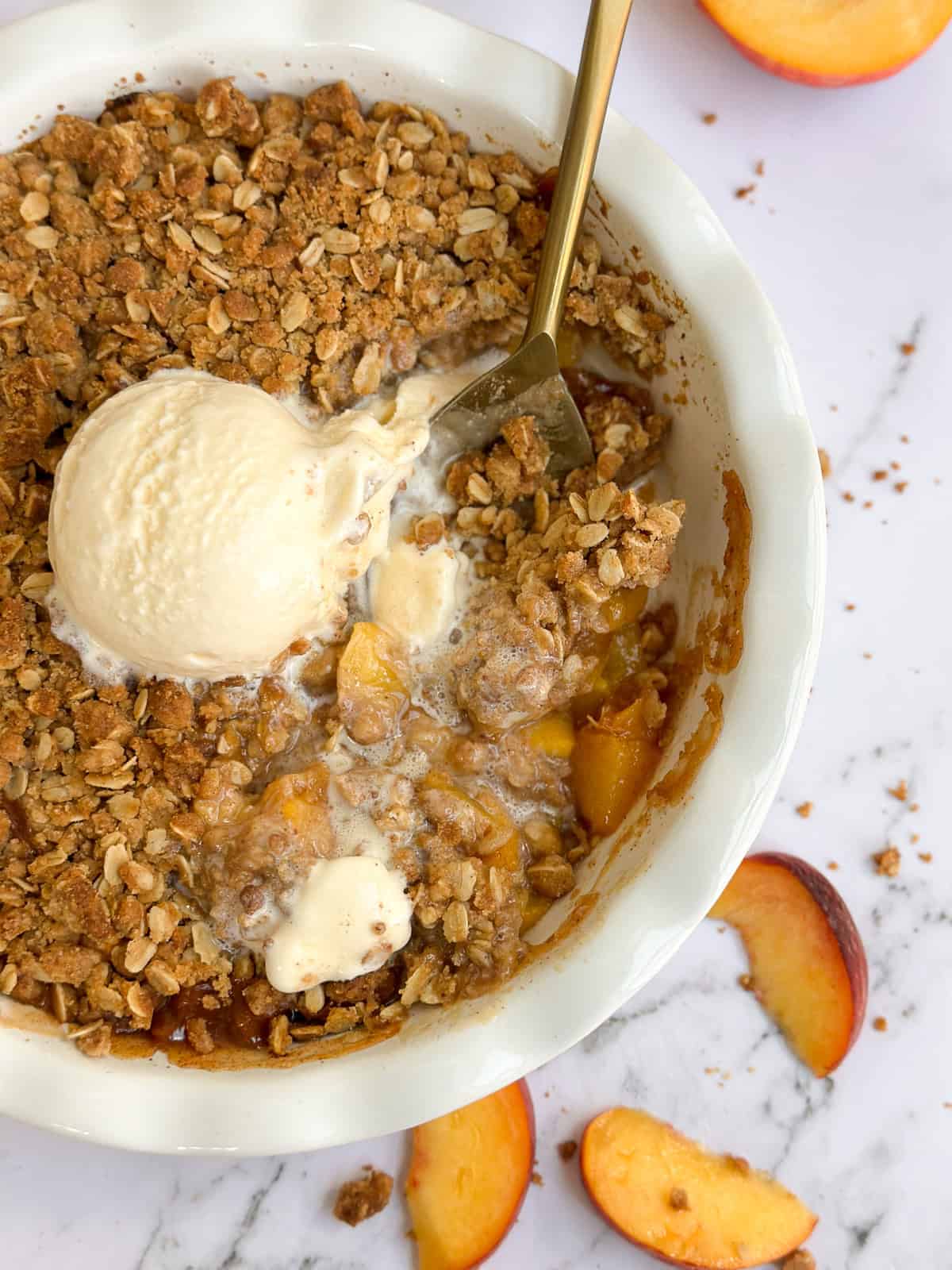 Brown Butter Peach Crisp