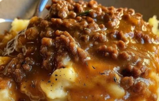 Ground Beef Gravy Mashed Potatoes