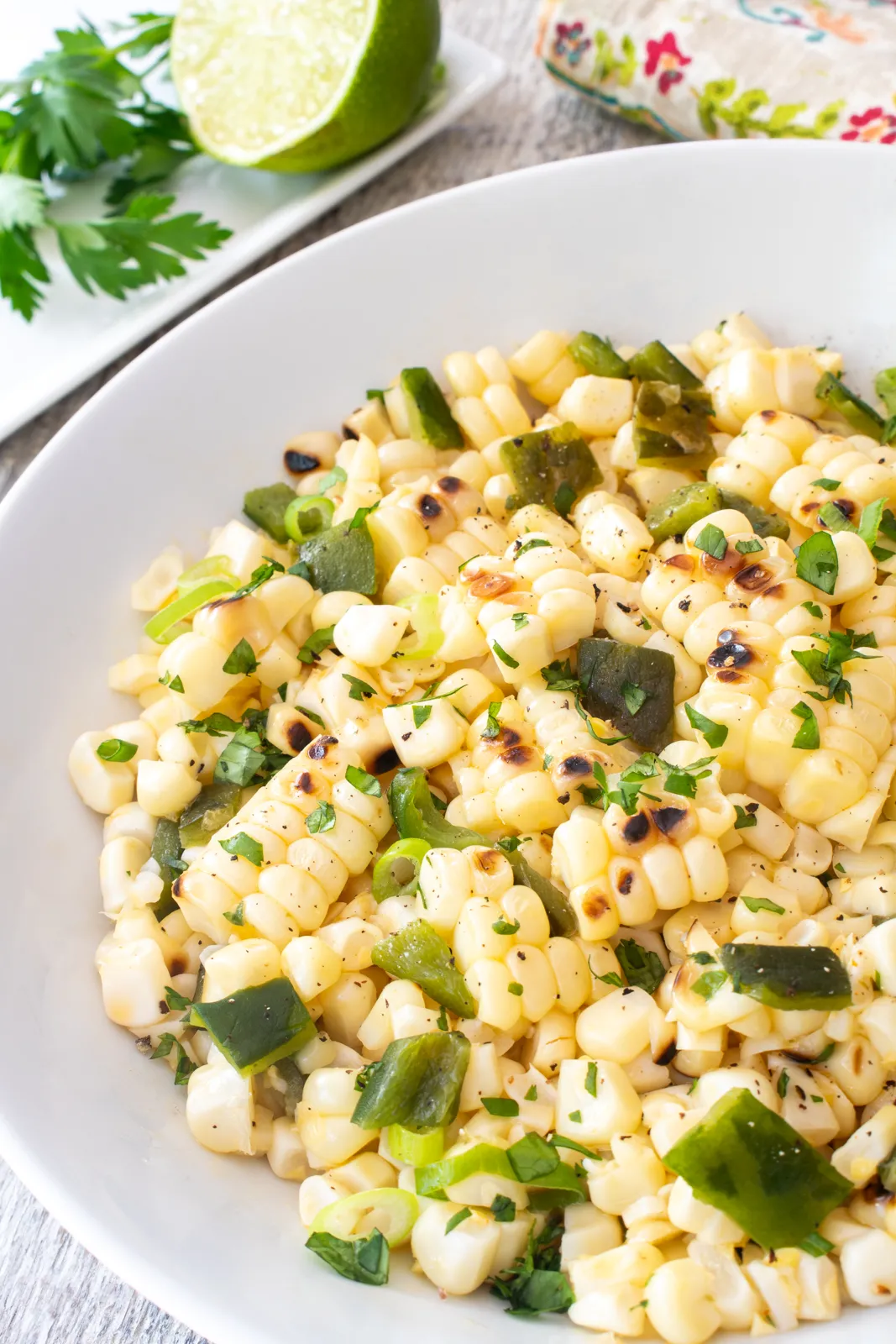Grilled Corn and Poblano Salad