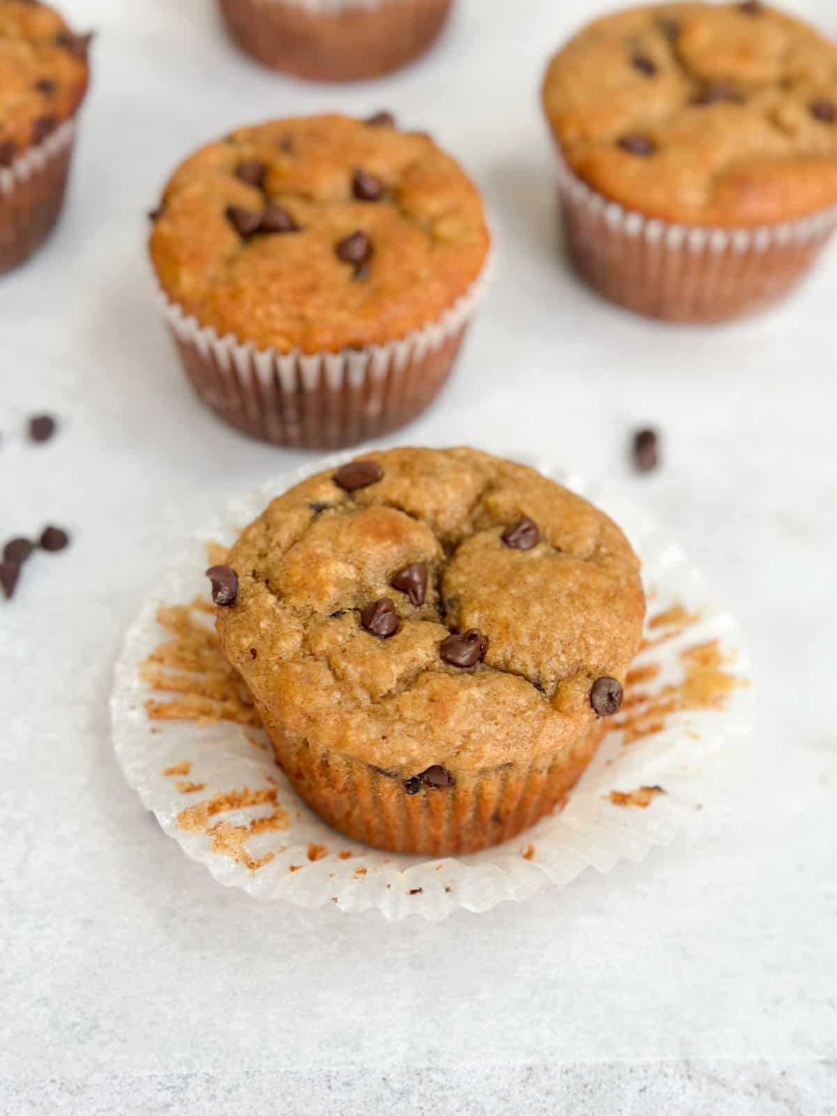 Banana Chocolate Chip Protein Muffins