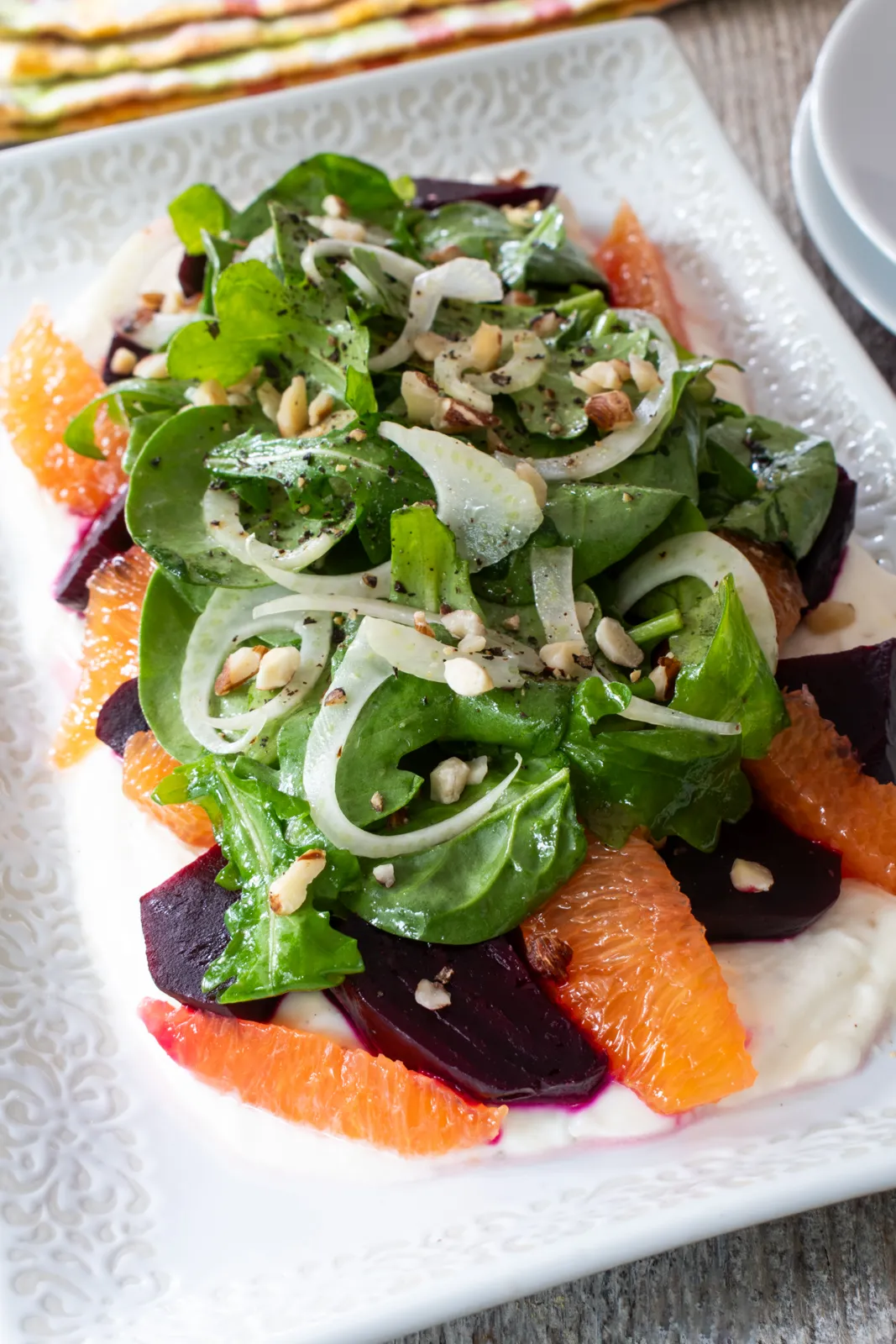Roasted Beet Salad with Whipped Goat Cheese