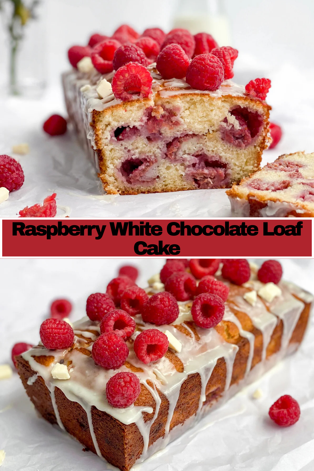 Raspberry White Chocolate Loaf Cake