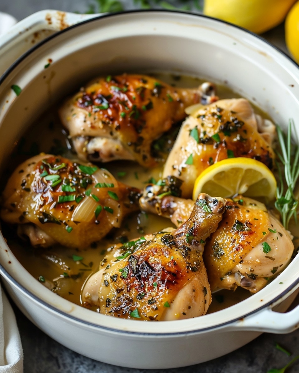Slow Cooker Lemon Garlic Chicken