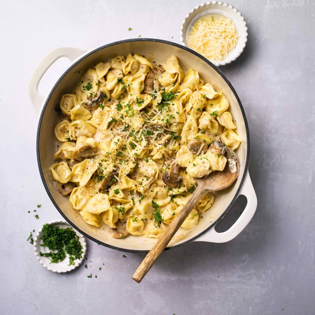Creamy Mushroom Tortellini