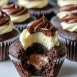Swirled Chocolate Cupcakes with Creamy Chocolate Filling