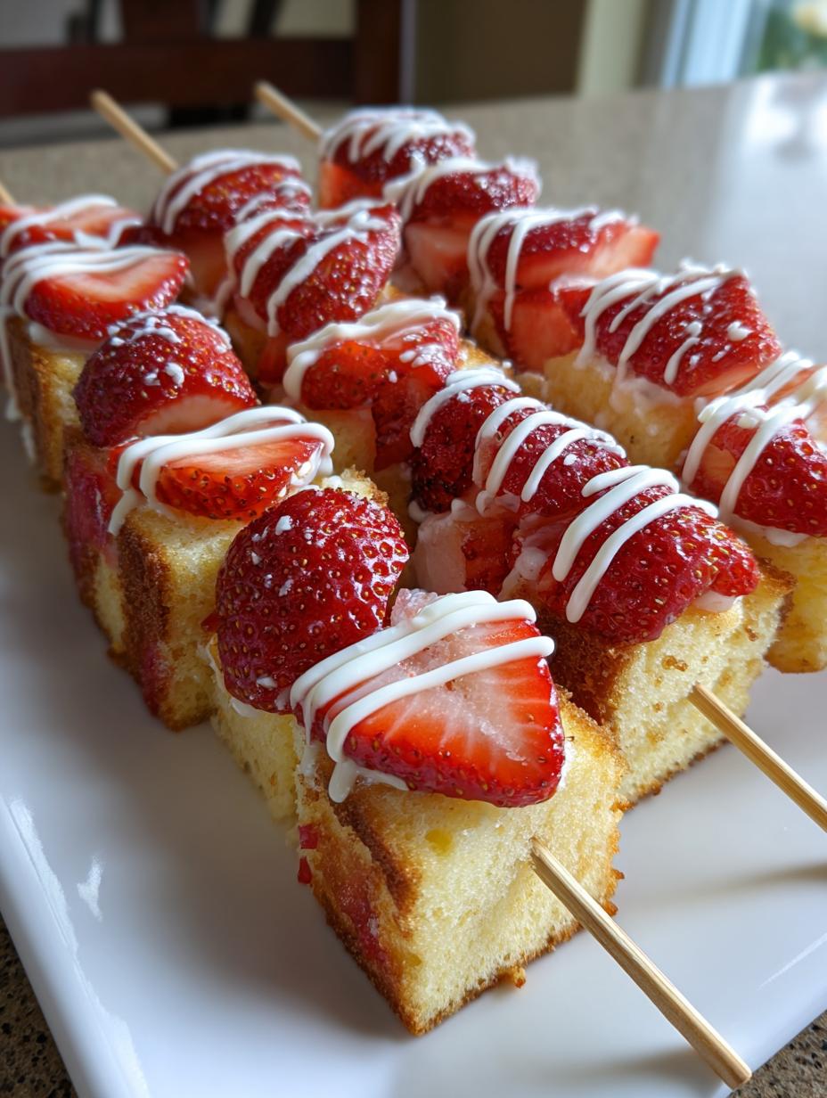 Delicious Strawberry Shortcake Kabobs for Summer