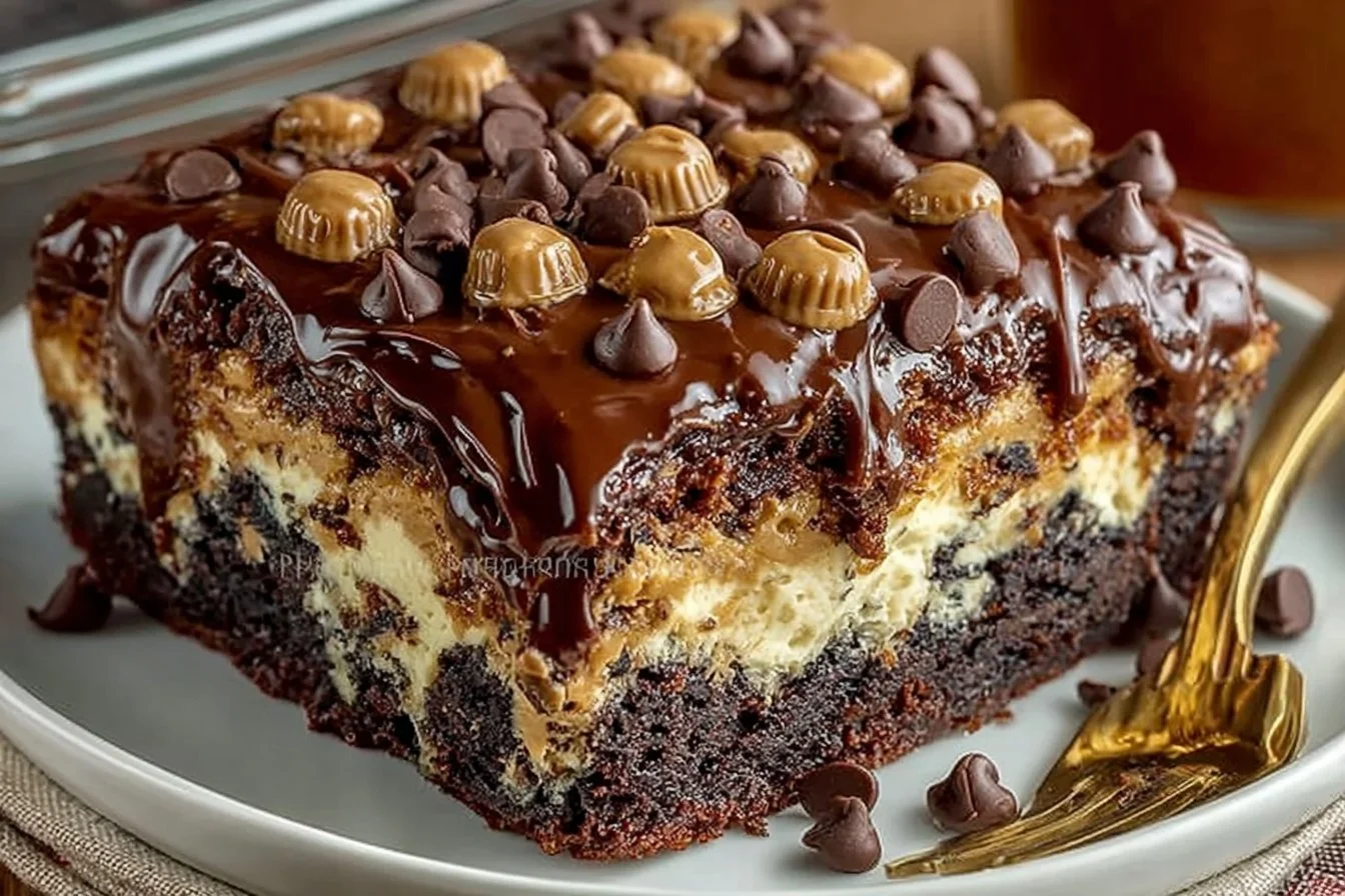 Deliciously Indulgent Reese’s Peanut Butter Earthquake Cake
