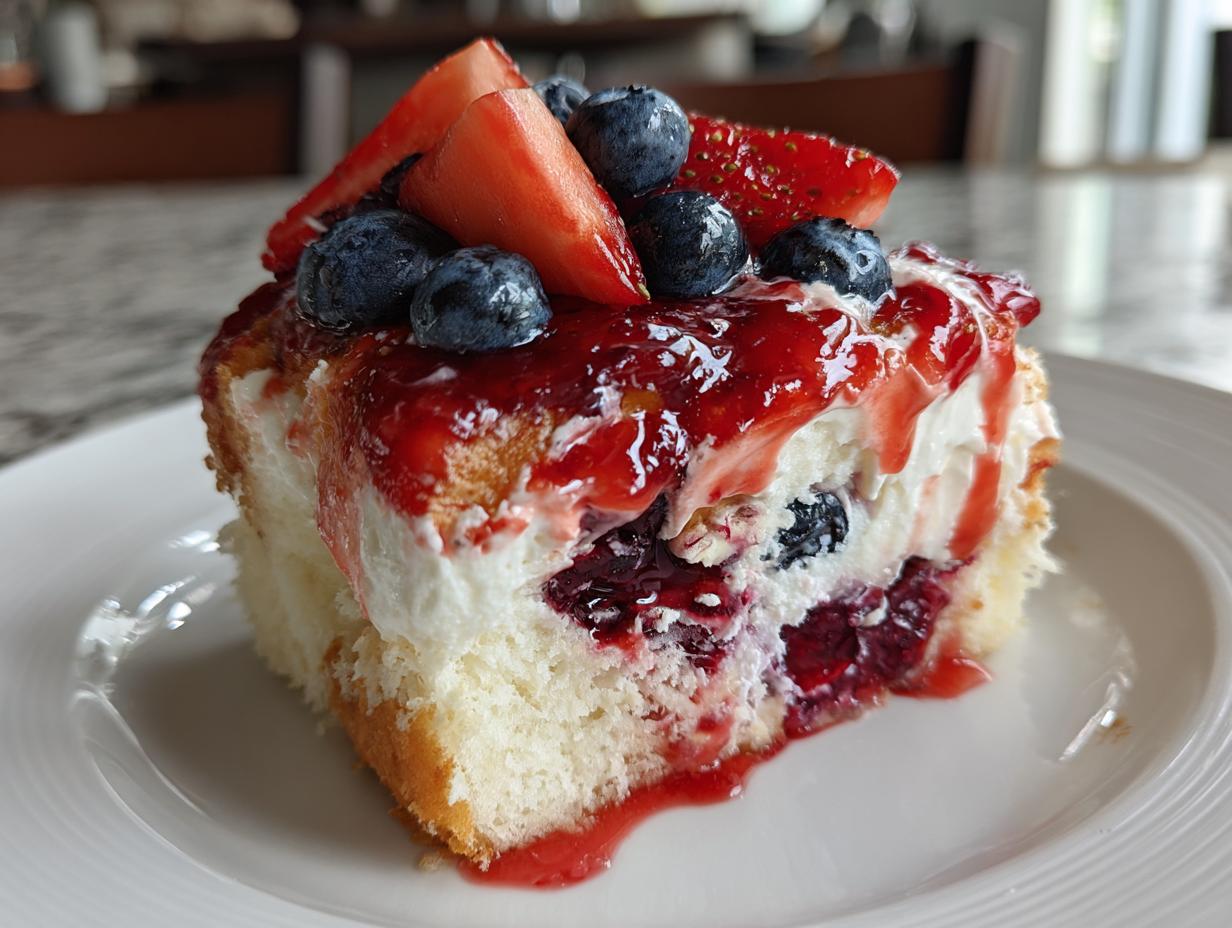 Deliciously Moist 3-Berry Poke Cake Recipe
