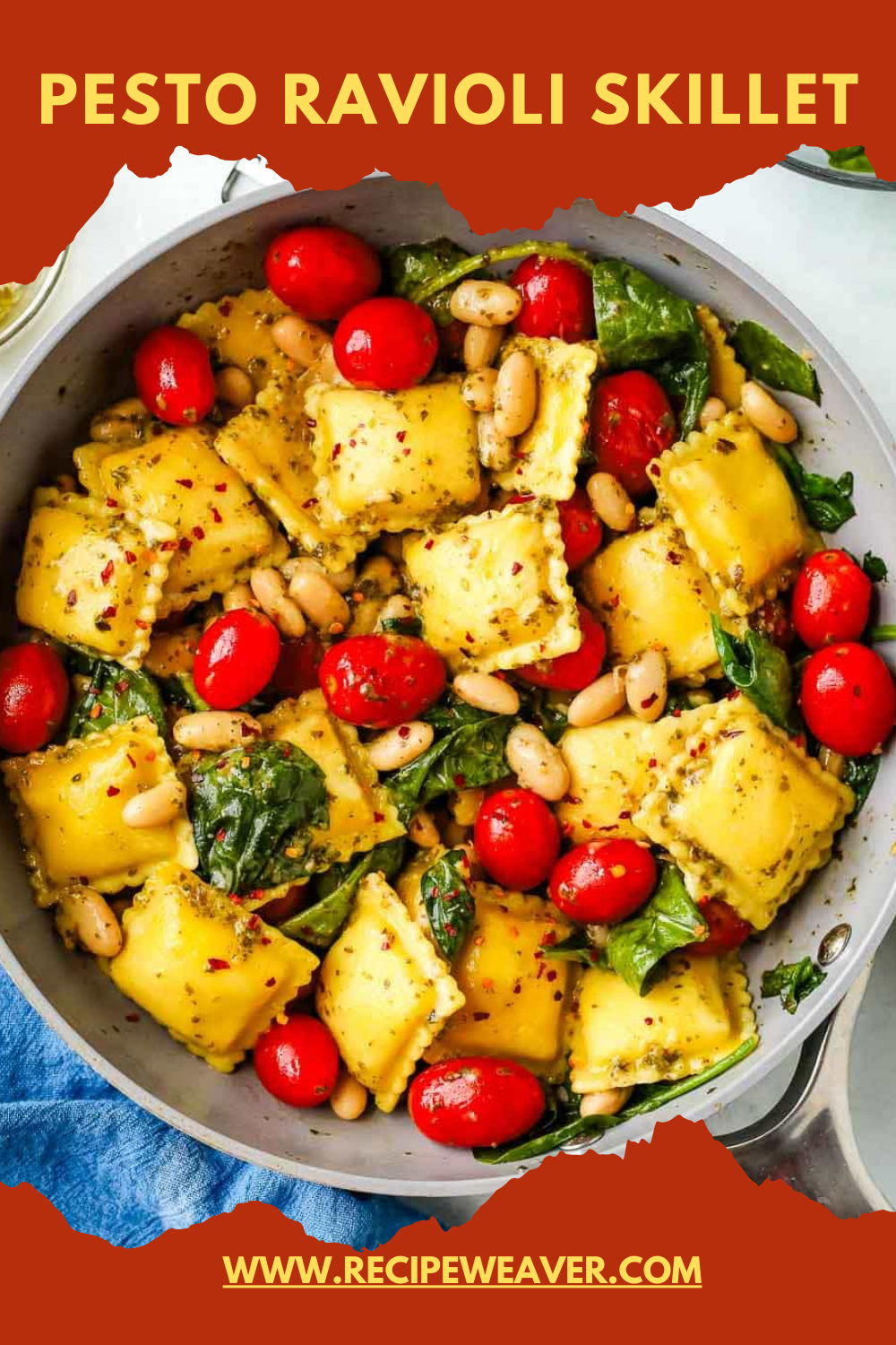 Pesto Ravioli Skillet