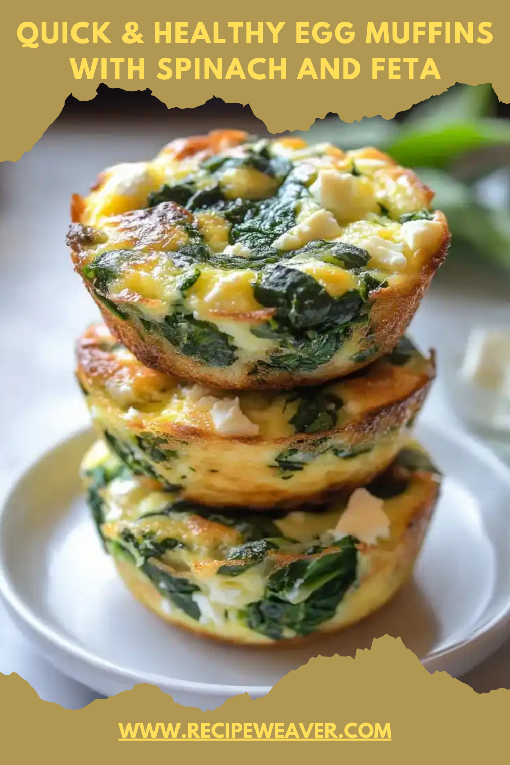 Quick & Healthy Egg Muffins with Spinach and Feta