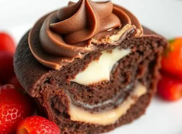 Swirled Chocolate Cupcakes with Creamy Chocolate