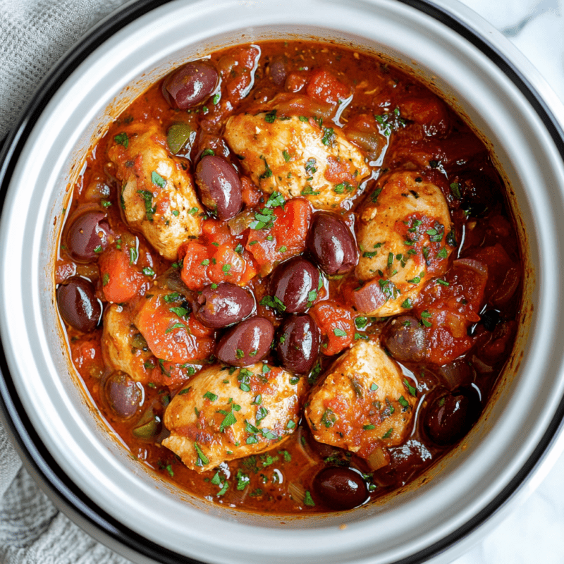 Savory Slow Cooker Mediterranean Chicken Recipe