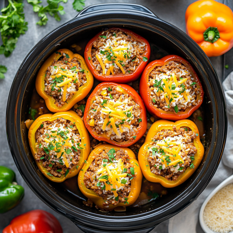 Slow Cooker Stuffed Bell Peppers for Comforting Meals