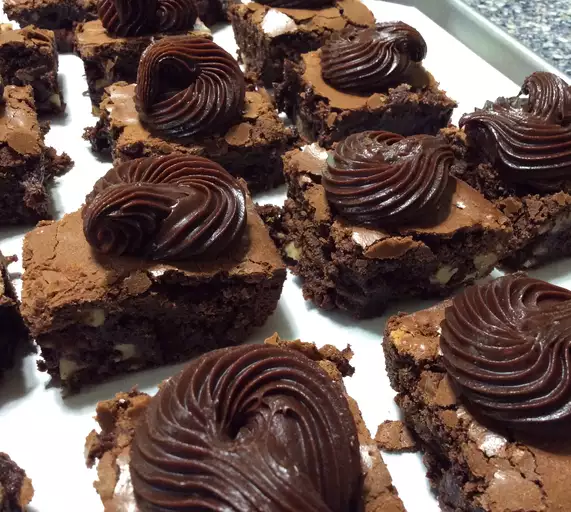 Easy Chewy Fudgy Frosted Brownies: 8 Simple Ingredients