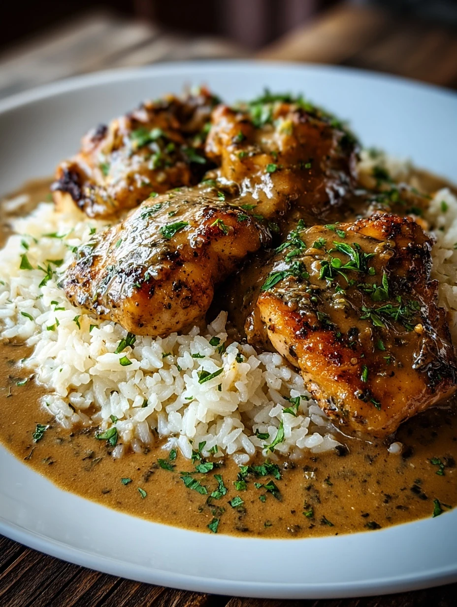 Easy Smothered Chicken and Rice: 7 Simple Ingredients