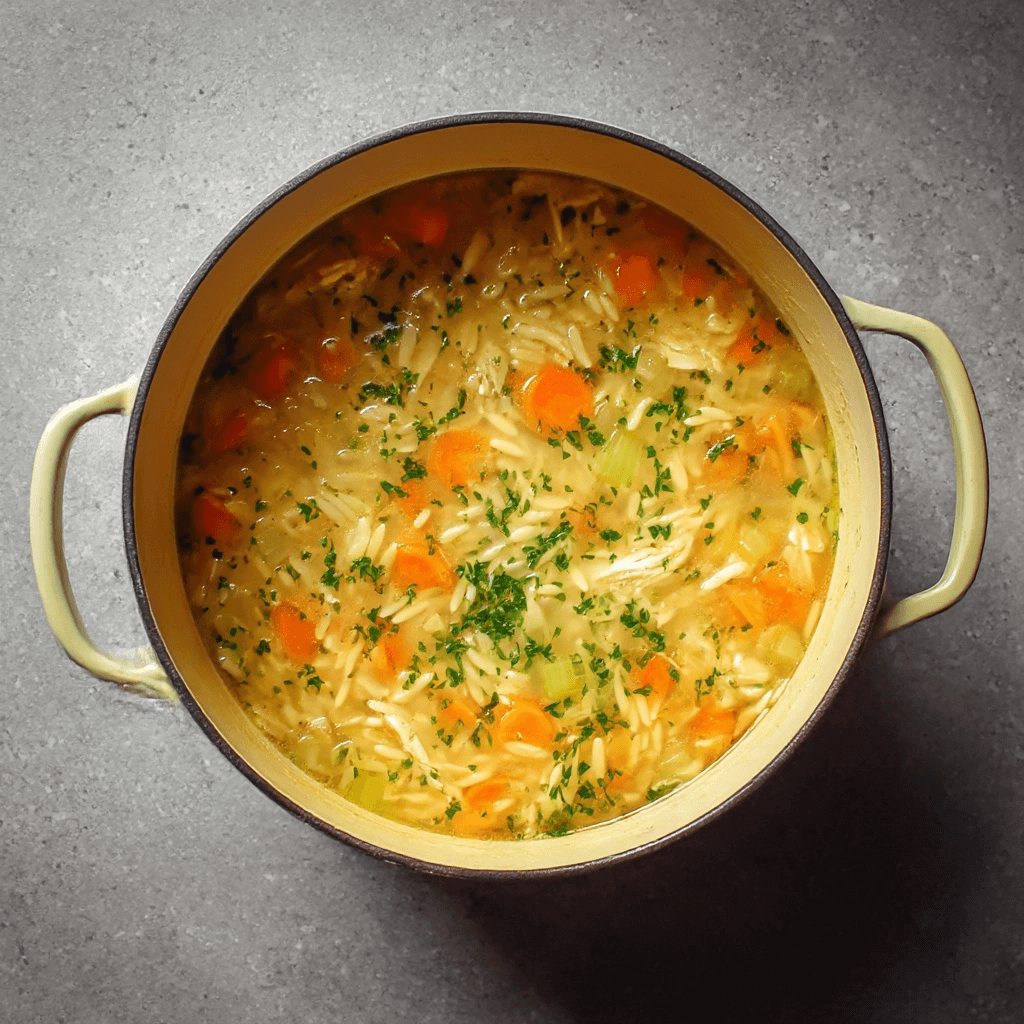 Lemon Chicken Orzo Soup for Cozy Nights