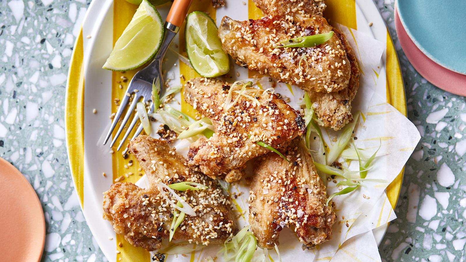 Savory Air Fryer Chicken Wings with Honey and Sesame