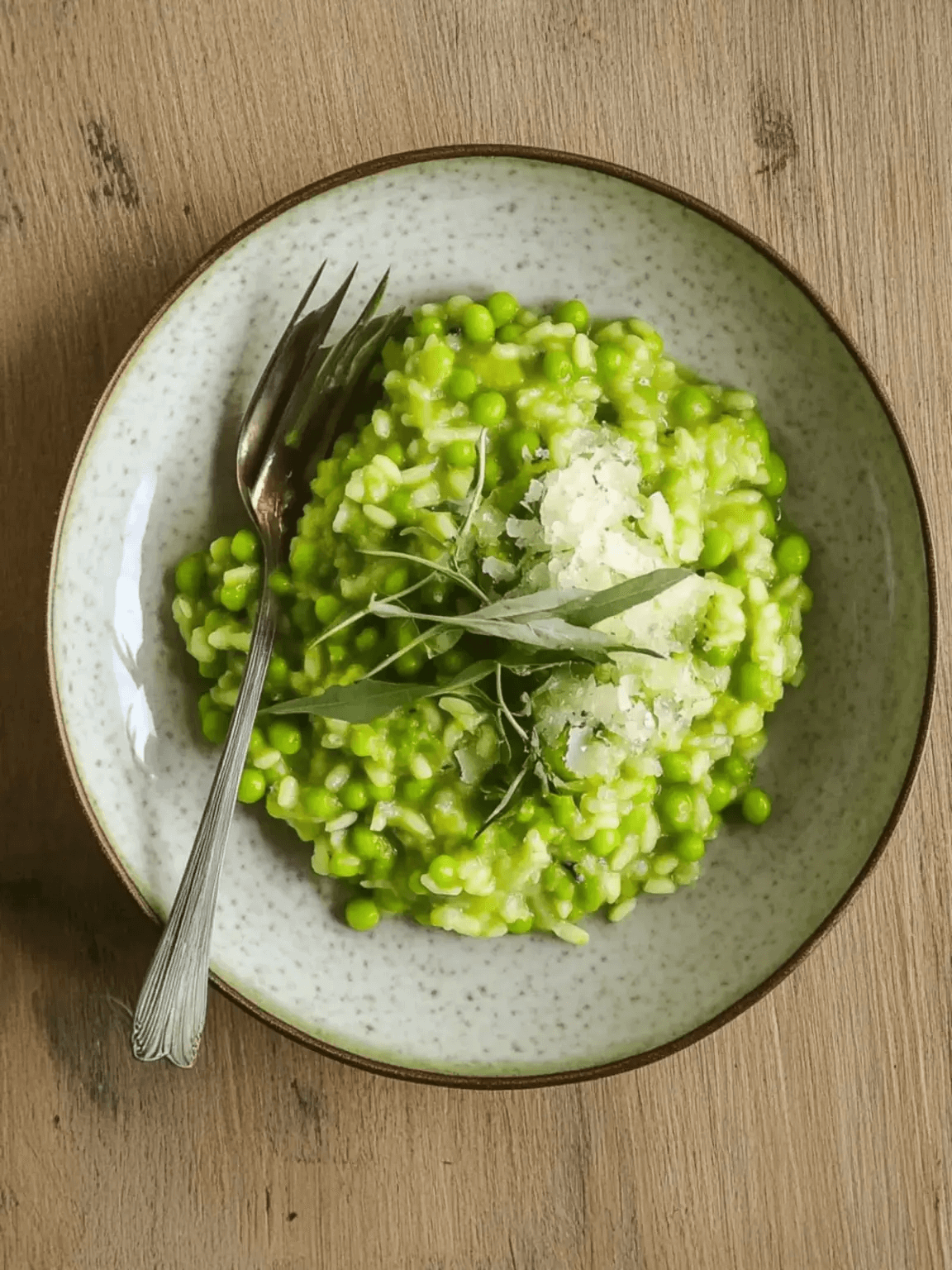 Creamy Pea Risotto with Wild Garlic for a Fresh Twist