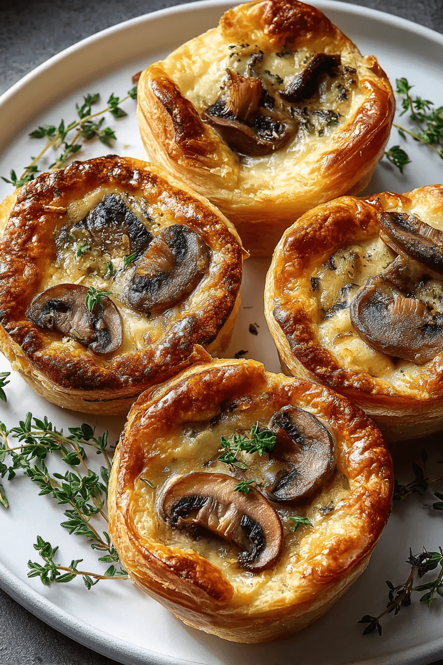 Delightful Mini Mushroom and Gruyère Pot Pies with Thyme