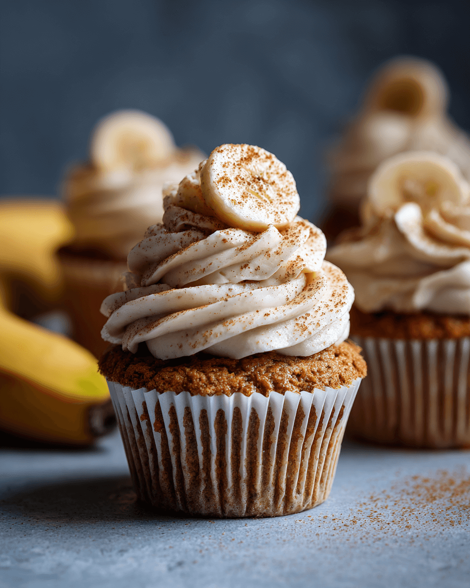 Irresistible Banana Cupcakes with Creamy Cinnamon Frosting