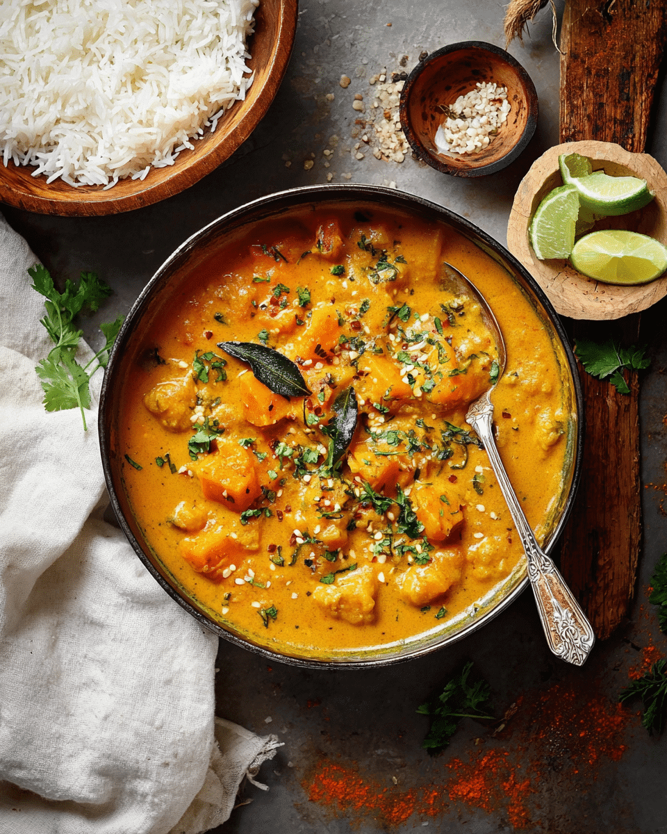 Savoring Indian Pumpkin Curry with Traditional Spices