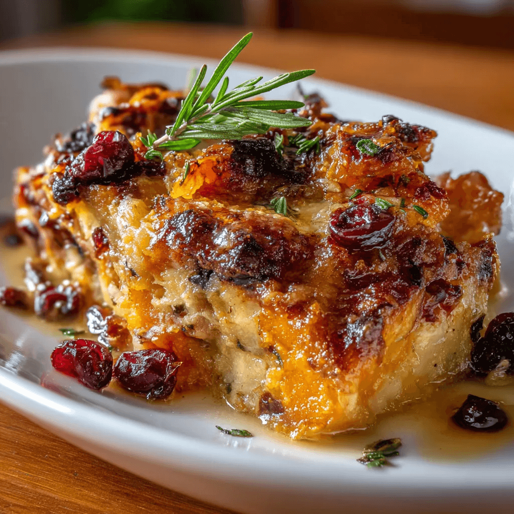 Savory Sweet Potato & Cranberry Gratin Delight