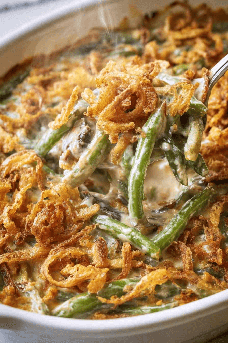 Deliciously Classic Campbell’s Green Bean Casserole